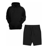 Kit Bermuda E Blusa Canguru De Moletom Plus Size G1 Ao G4