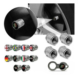 Kit Bico Pneu Cromado Pino Roda Válvula Antifurto Metal Inox