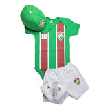 Kit Body Bebê Times+tênis+short+boina Temático Roupa De Bebe