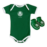 Kit Body E Pantufa Times De Futebol Original Torcida Baby