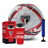 Kit Bola E Copo Térmico Futebol São Paulo Fc Oficial