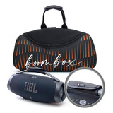 Kit Bolsa Case Para Jbl Boombox 3 + Protetor De Alça E Ombro Cor Preto/laranja