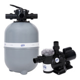 Kit Bomba 1/2 Com Filtro De Piscina Gre400 Até 42.000 Litros