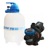 Kit Bomba 1/2cv + Filtro Fm-40 Até 50 Mil Litros Sodramar