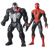 Kit Boneco Venom E Homem Aranha Vermelho E Preto 24cm Hasbro