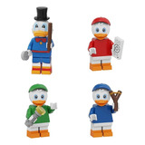 Kit Bonecos Ducktales Tio Patinhas E Sobrinhos Disney Blocos