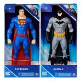Kit Bonecos Figuras Articuladas 24 Cm Superman Batman Sunny