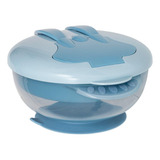 Kit Bowl Com Compartimento Ventosa Divisórias E Talher Buba Cor Azul