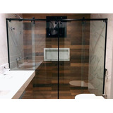 Kit Box Elegance Due Black P/ Banheiro Ideia Glass 200x250cm