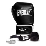 Kit Box Everlast Luvas P/m + Bandagem + Protetor Bucal