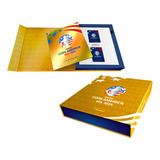 Kit Box Premium Copa América 2024 Álbum Dourado 50 Envelopes