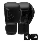 Kit Boxe Muay Thai adidas H80 Black Luva + Bandagem Black
