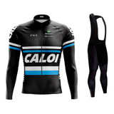 Kit Bretelle Camisa Manga Longa Ciclismo Caloi Dryfit Gel Uv