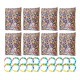 Kit Brincadeira Carnaval 08 Confetes + 20 Colares Havaiano