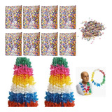 Kit Brincadeira Carnaval 12 Confetes + 30 Colares Havaiano