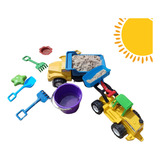 Kit Brinquedo Praia Balde Trator Caminhão Areia Baldinho