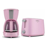 Kit Britânia Rosa Cafeteira E Torradeira Lindas 110v/127v
