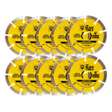 Kit C/ 10 Discos De Corte Segmentado Diam. 110mm 4 Pol Cor Amarelo