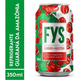 Kit C/ 10 Refrigerante Guaraná Fys Lata 350ml