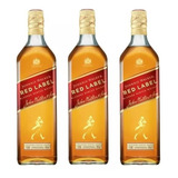 Kit C/ 3 - Whisky Johnnie Walker Red Label 1 Litro