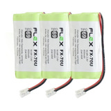 Kit C/ 3 Baterias 2,4v 600ma Para Telefone Sem Fio Intelbras