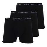 Kit C/ 3 Cuecas Calvin Klein Boxer Plus Size Preto Mas2666ps