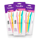 Kit C/ 3 Navalhas Para Sobrancelhas Face Beautiful