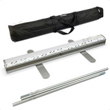 Kit C/ 3 Porta Banner Roll-up Banner Estrutura 80x200cm Case