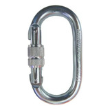 Kit C/ 30 Mosquetão Oval Trava Dup Trava Aço Forj Abert 20mm Cor Cinza