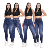 Kit C/ 4 Calca Feminina Leg Fake Imita Jeans - Suplex