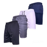 Kit C/ 4 Calção Shorts Masculino Esportiva Academia Futebol