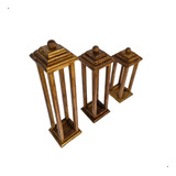 Kit C/3 Lanternas Decorativa Marroquina Luminária Porta Vela