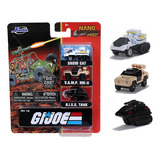 Kit C/3 Miniaturas G.i Joe 4 Cm Jada Nano Metals