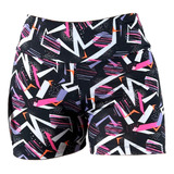 Kit C/3 Shorts Meia Coxa Estampado E Liso Academia Feminino