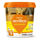 Kit C/6 Rejunte Acrílico 1kg Pronto Quartzolit -cinza Ártico