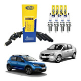 Kit Cabo De Vela E Vela Ignição Symbol Logan Sandero 1.6 8v