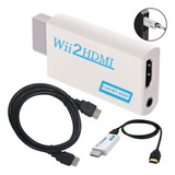 Kit Cabo Hdmi P/nintendo Wii Adaptador Conversor Áudio Vídeo
