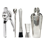 Kit Caipirinha Profissional Coqueteleira 500 Ml Barman Inox