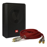 Kit Caixa Amplificada Jbl Selenium Sw8ams + Cabo Rca 400p 5m Cor Preto