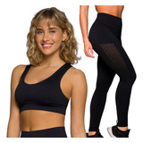 Kit Calça Legging + Top Sem Costura Fitiness Selene