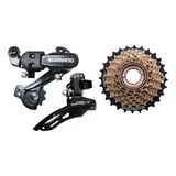 Kit Câmbios Shimano Tourney E Catraca De Rosca 14/28d 
