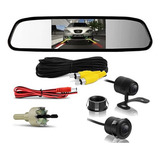 Kit Câmera De Ré Estacionamento Espelho Retrovisor Tela Lcd