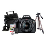 Kit Câmera Iniciante Para Fotografia 18mp Full Hd Canon T100