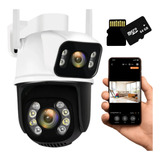 Kit Camera Segurança Ip Wi-fi Externa A28b + Cartão Sd 64 Gb