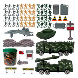 Kit Caminhão A Flexição De Brinquedo Menino + 48 Soldados 