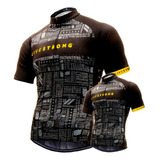 Kit Camisa Ciclismo Livestrong Pai Adulto E Infantil Filho