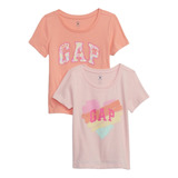 Kit Camiseta Bebe Manga Curta Gap Baby Com Logo 3-6 Meses