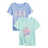 Kit Camiseta Bebe Manga Curta Gap Baby Com Logo 6-12 Meses