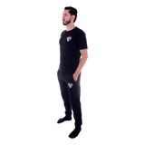 Kit Camiseta Calça Moletom São Paulo Spfc Soberano Tricolor