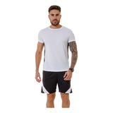 Kit Camiseta Short Masculina Dry Fit Academia Treino Slim